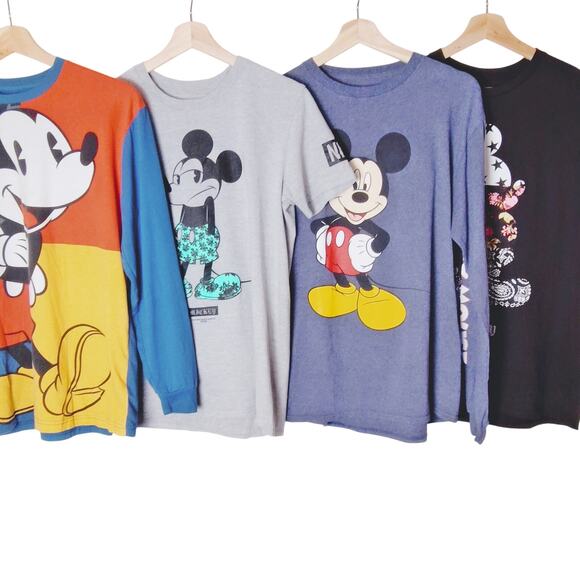 Disney Mickey Mouse 4 Men's Medium Shirt Bundle - Picture 1 of 11